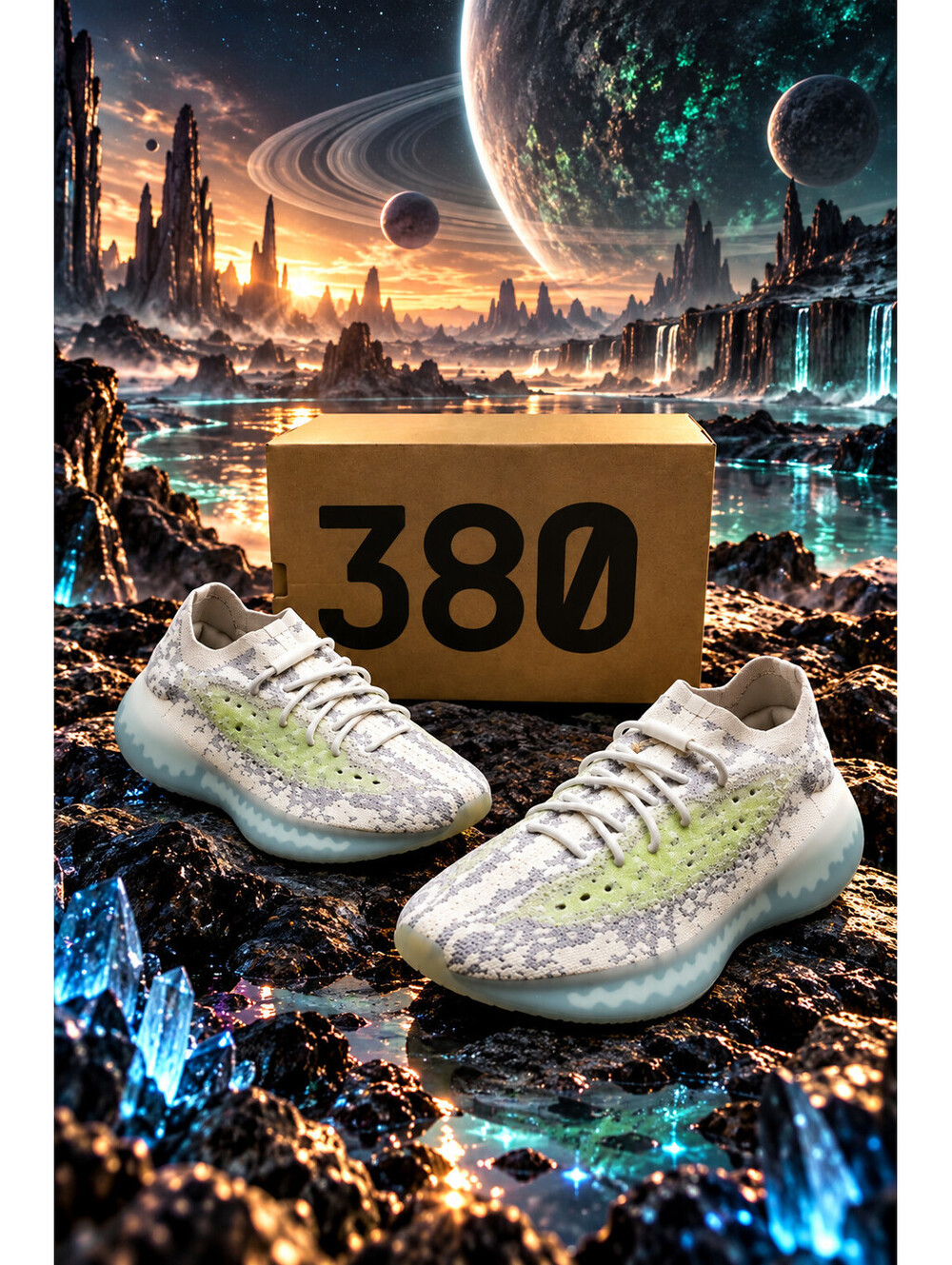 👽👽👽ADIDAS YEEZY BOOST 380 SKU#GW0304 10.5 ALIEN BLUE REFLECTIVE BRAND NEW!